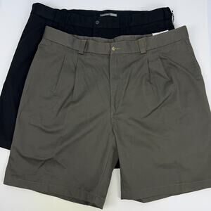 Lot of 2 George Foreman Comfort Zone Shorts Waist Relaxer Green Black Mens 42